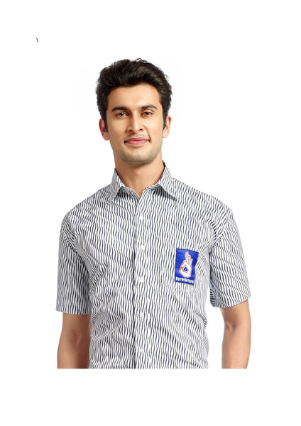 Bharat Petroleum Fuel Station Stripe Shirt